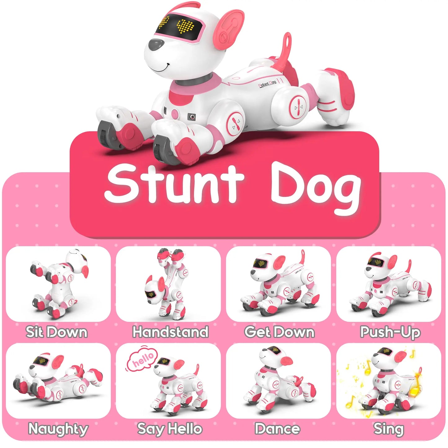 Intelligent Remote Control Robot Dog, Electronic Voice Command Programmable, Touch-sense, Music Song, . 🎄🎄🎄 For Children Christmas Gifts 🎄🎄🎄