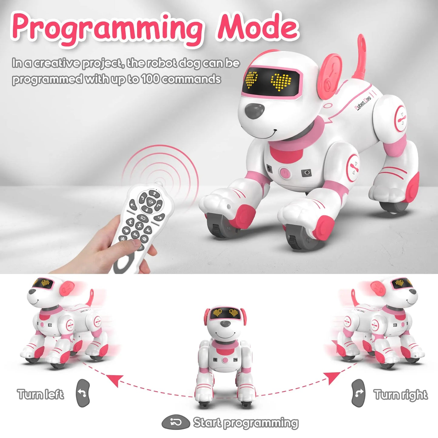 Intelligent Remote Control Robot Dog, Electronic Voice Command Programmable, Touch-sense, Music Song, . 🎄🎄🎄 For Children Christmas Gifts 🎄🎄🎄