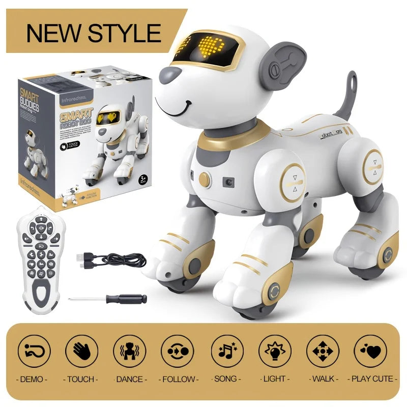 Intelligent Remote Control Robot Dog, Electronic Voice Command Programmable, Touch-sense, Music Song, . 🎄🎄🎄 For Children Christmas Gifts 🎄🎄🎄