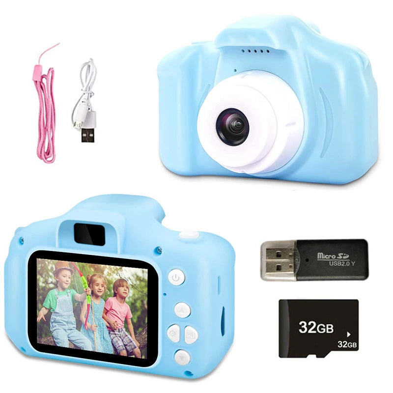 Mini Children Camera X2 Digital Vintage Camera Educational Toys Kids Projection Video Camera Outdoor Photography Toy Gifts