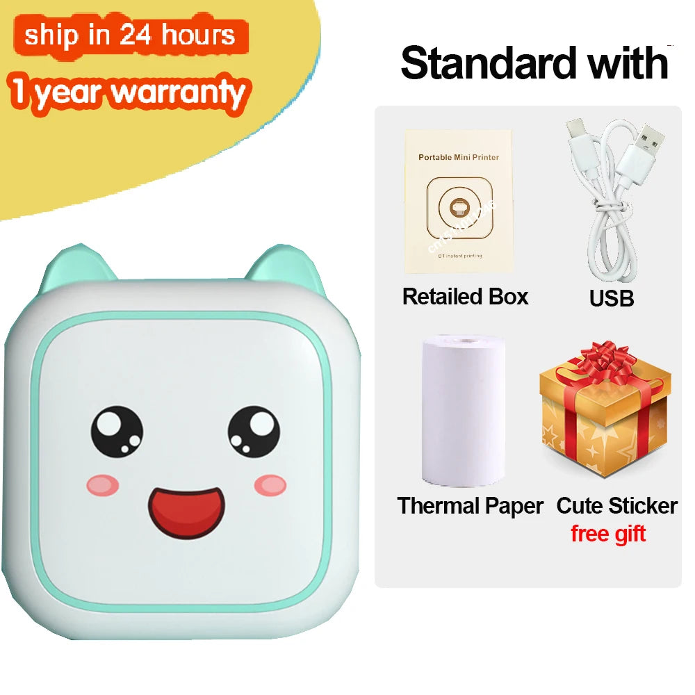 Mini Photo Printer for Kids. 
🎄🎄🎄 For Children Christmas Gifts 🎄🎄🎄