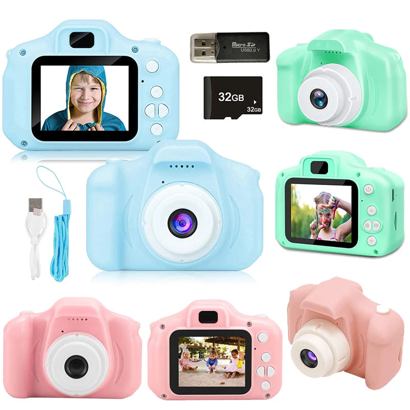 Mini Children Camera X2 Digital Vintage Camera Educational Toys Kids Projection Video Camera Outdoor Photography Toy Gifts