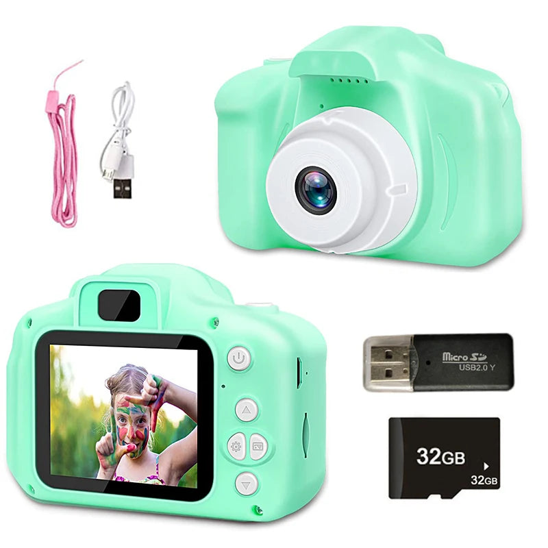 Mini Children Camera X2 Digital Vintage Camera Educational Toys Kids Projection Video Camera Outdoor Photography Toy Gifts