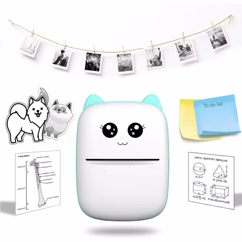 Mini Photo Printer Cats wireless Bluetooth Android iOS. Kids Camera HD Digital (Photos, Videos, Selfie) 🎄🎄🎄 For Children Christmas Gifts 🎄🎄🎄